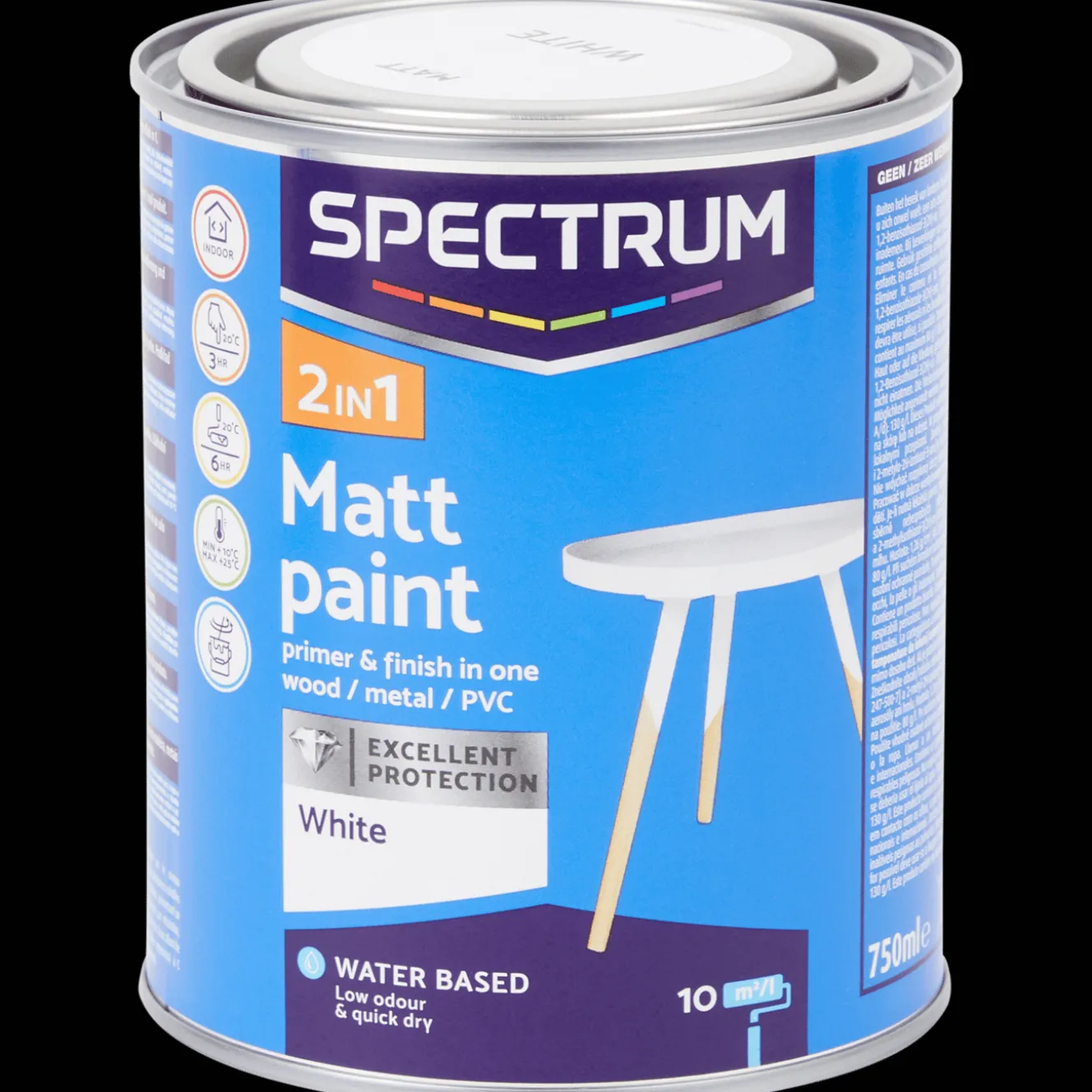 Peinture*Spectrum Peinture mate 2-en-1 Blanc