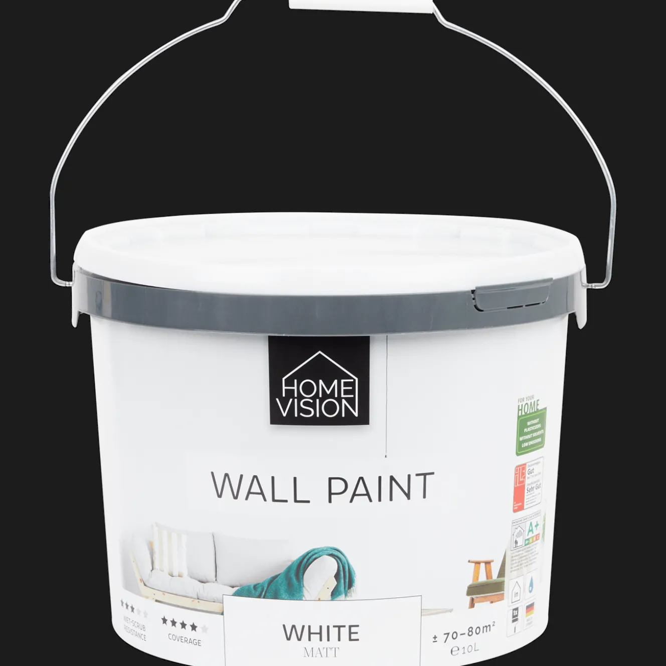 Peinture*Action Peinture murale mate Home Vision Blanc