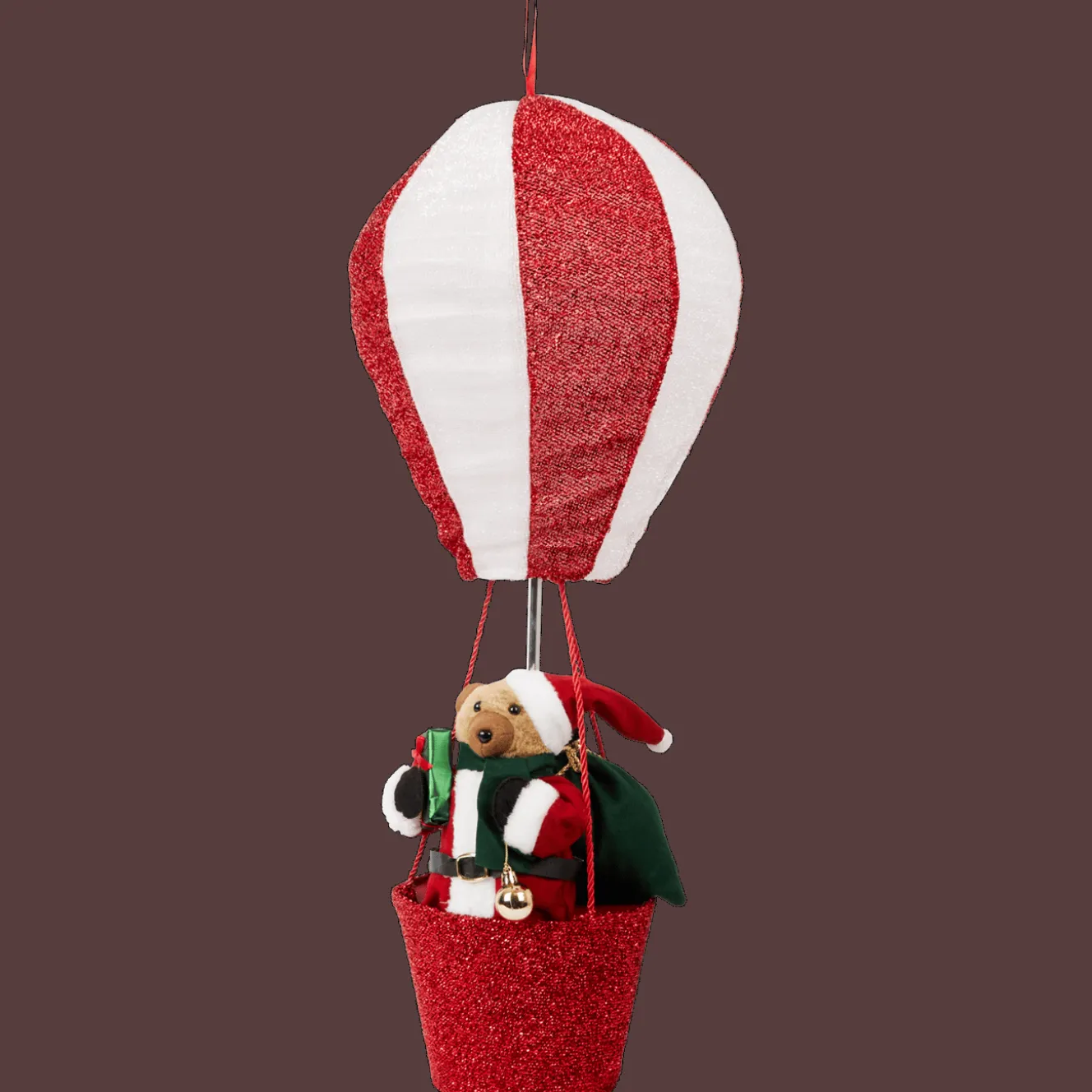 Décoration Saisonnière*Action Personnages de Noël dans une montgolfière