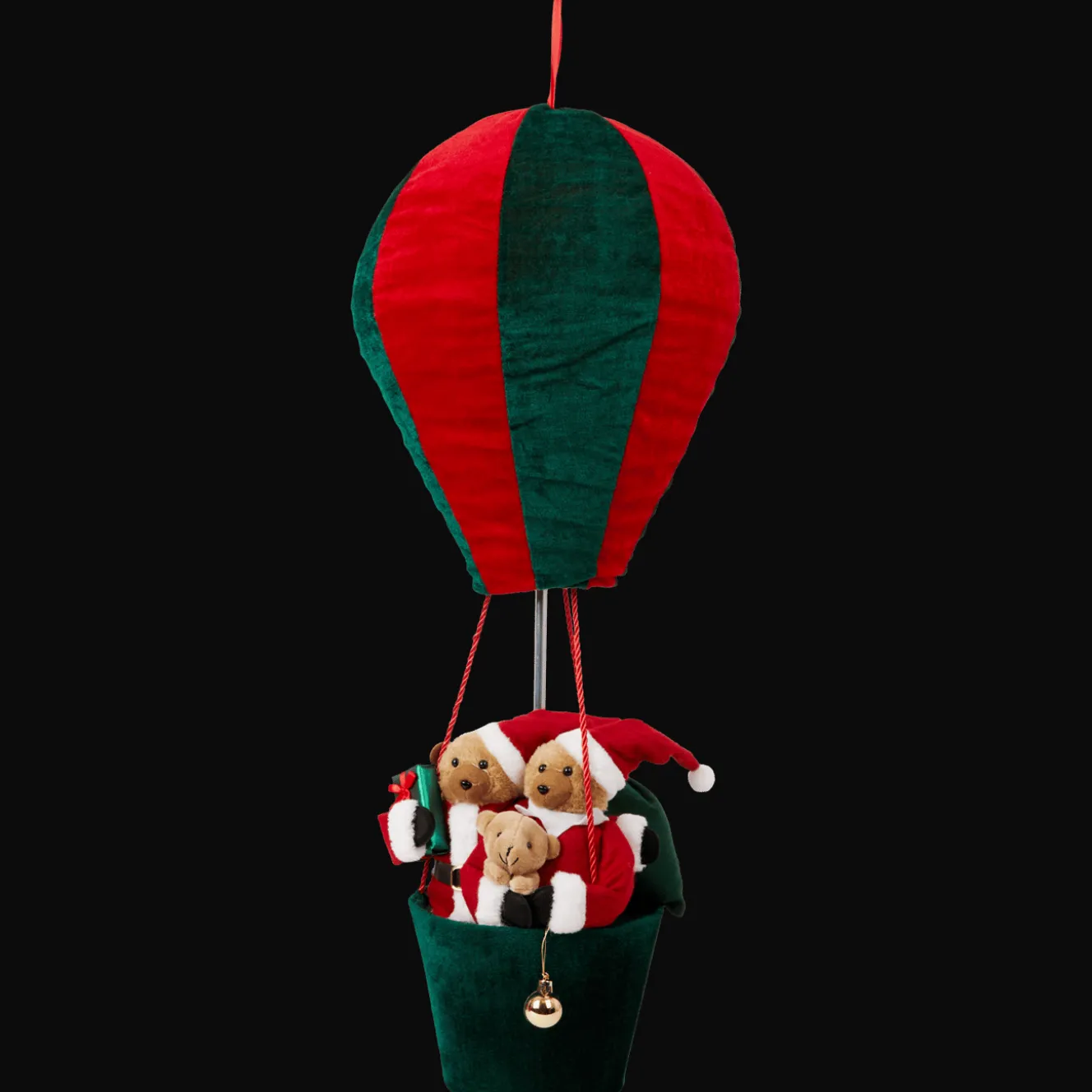 Décoration Saisonnière*Action Personnages de Noël dans une montgolfière