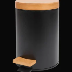 Poubelles*Action Poubelle à pédale avec couvercle en bambou