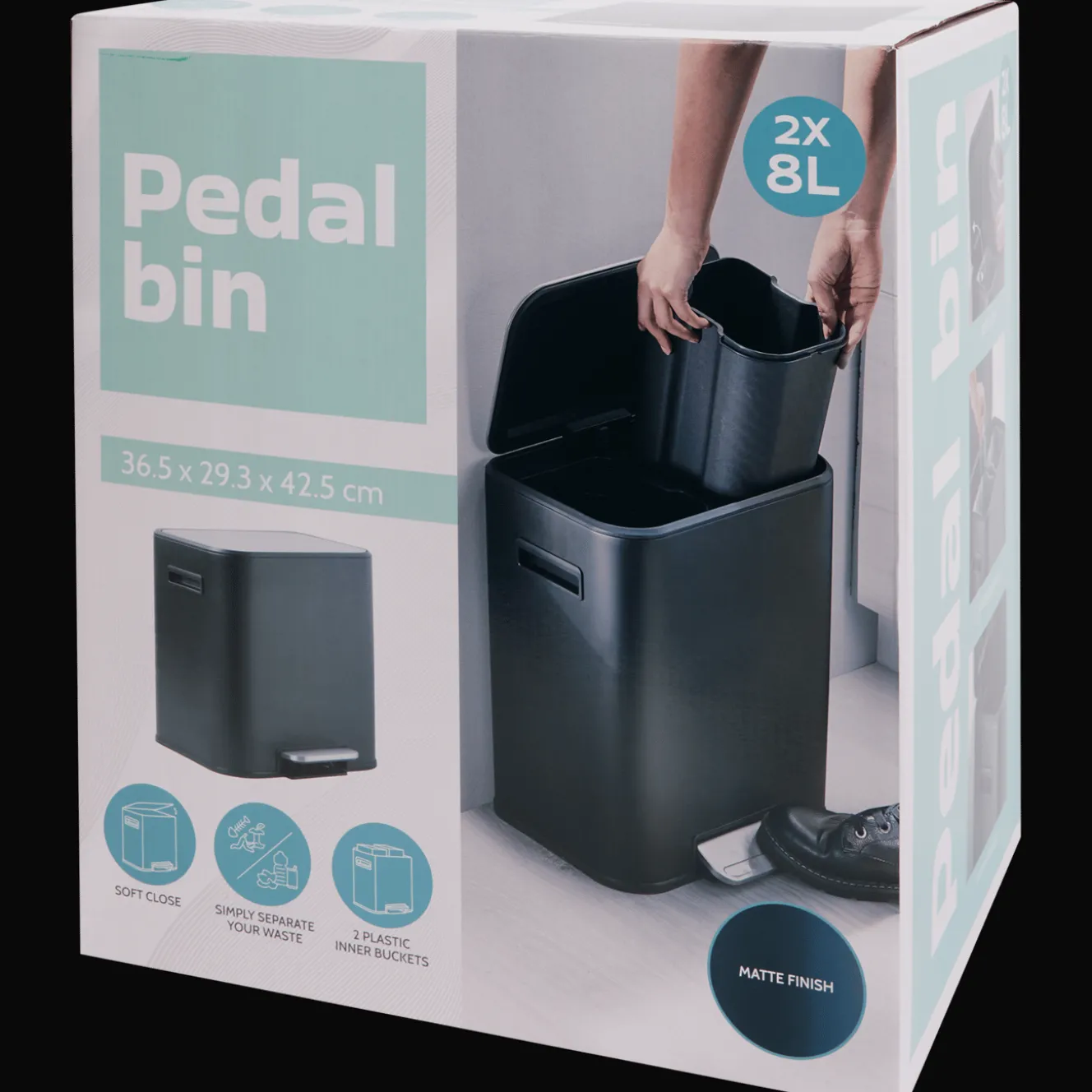 Poubelles*Action Poubelle à pédale double bac