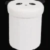 Accessoires Pour La Maison*Action Pouf de rangement pliable en tissu teddy