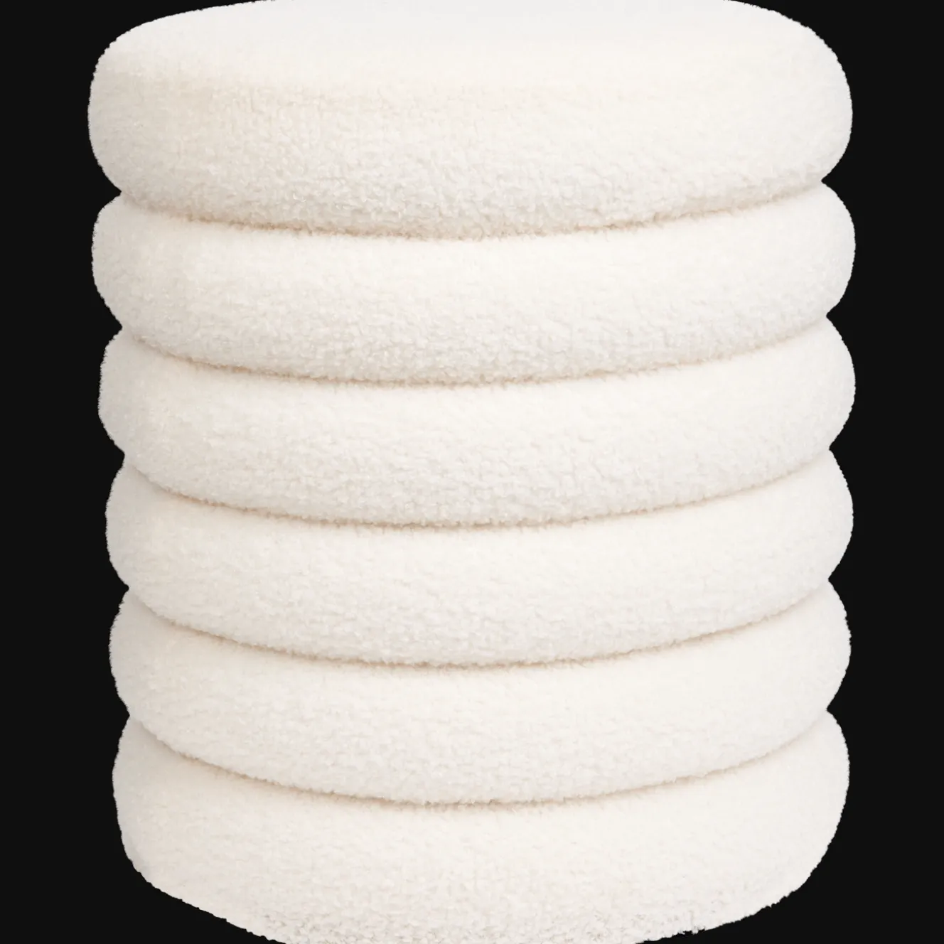 Accessoires Pour La Maison*Action Pouf en tissu teddy