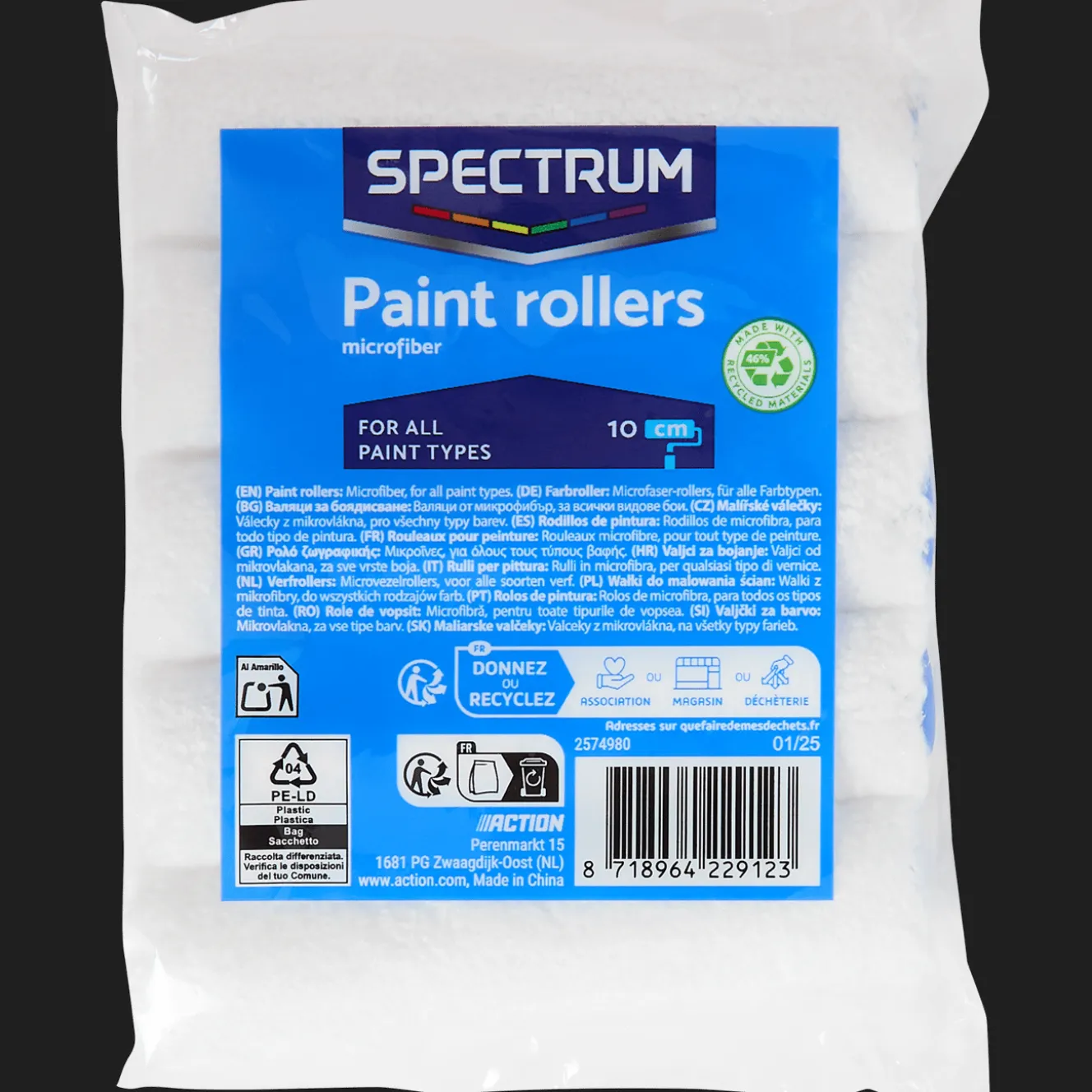 Accessoires Peinture*Spectrum Rouleaux en microfibre