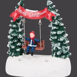 Décoration Saisonnière*Magic Village Scène de Noël avec balançoire