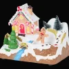 Décoration Saisonnière*Magic Village Scène de Noël avec musique