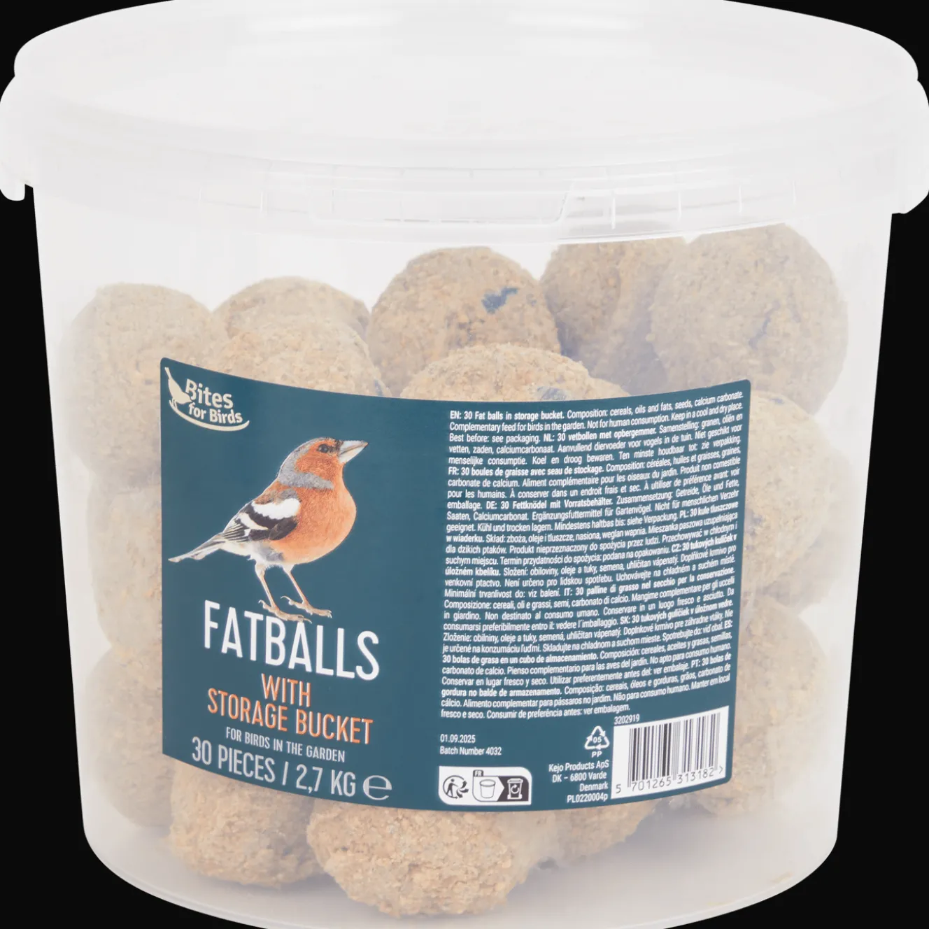 Alimentation*Bites for Birds Seau de boules de graisse
