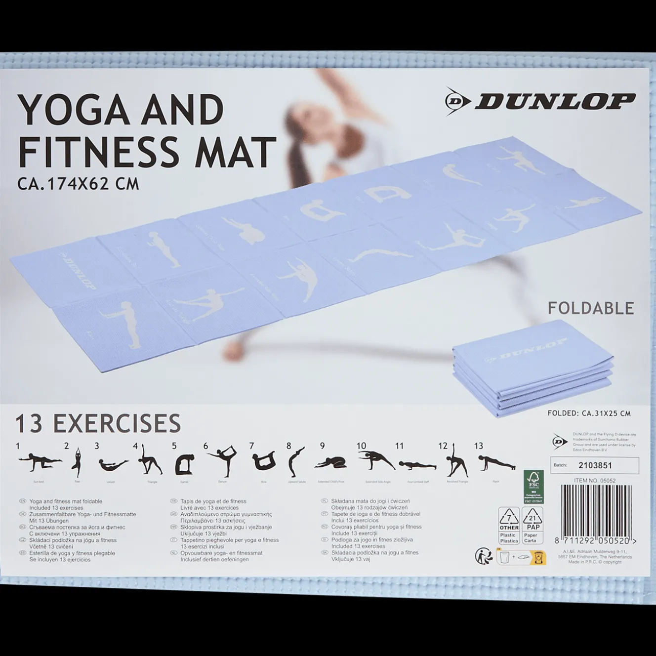 Tapis De Fitness Et Yoga*Dunlop Tapis de yoga et fitness