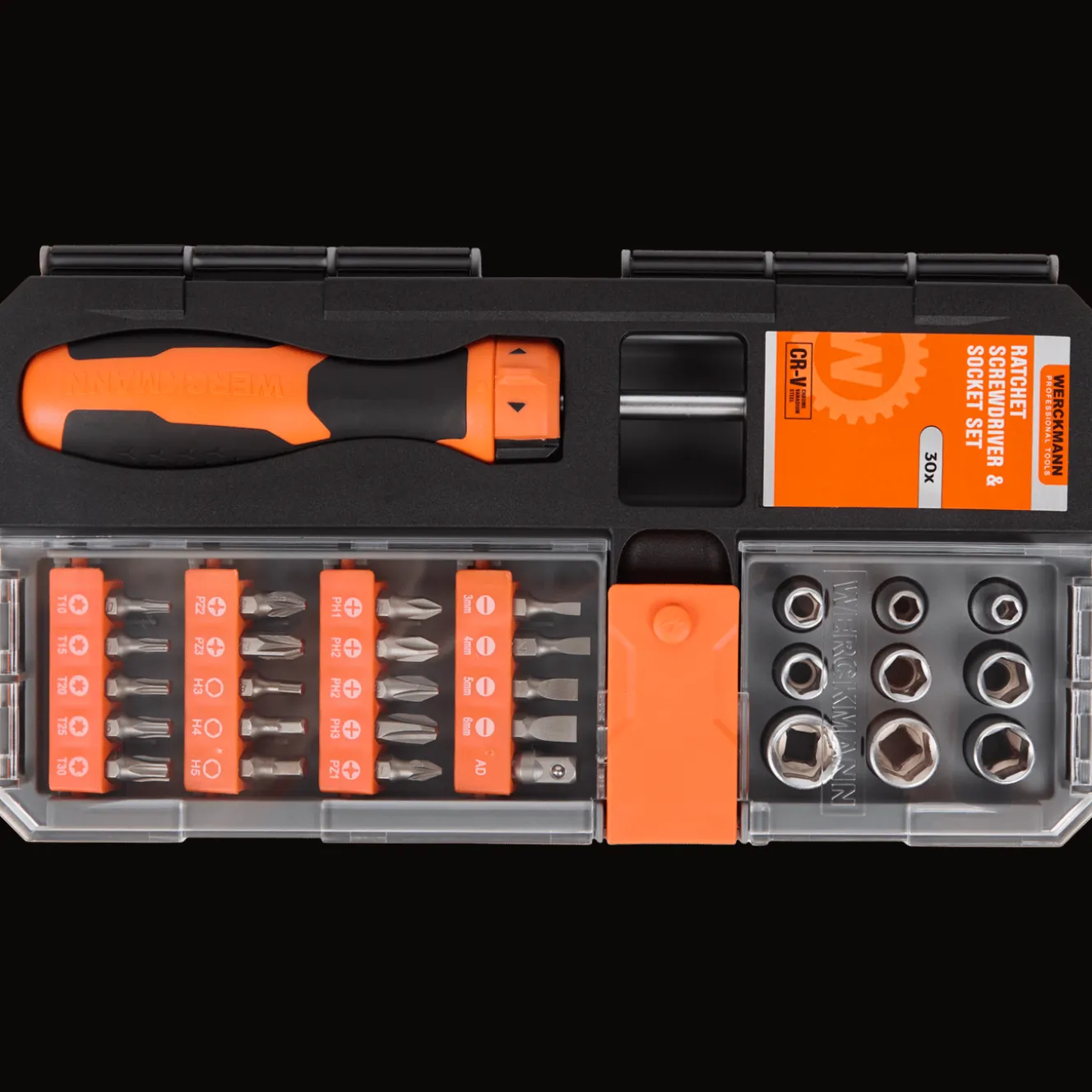 Outils*Werckmann Tournevis à cliquet avec embouts