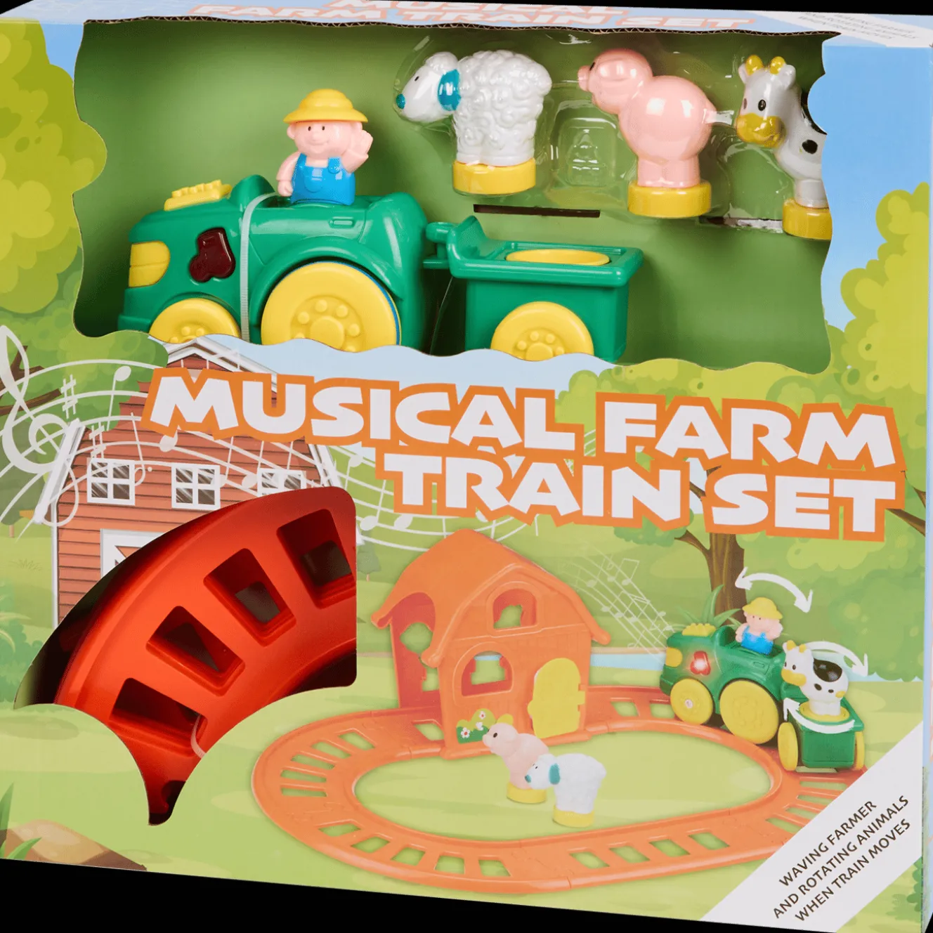 Jouets Pour Bébés*Action Train de la ferme avec musique